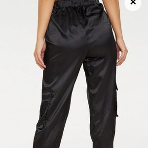 Satin Cargo Trousers